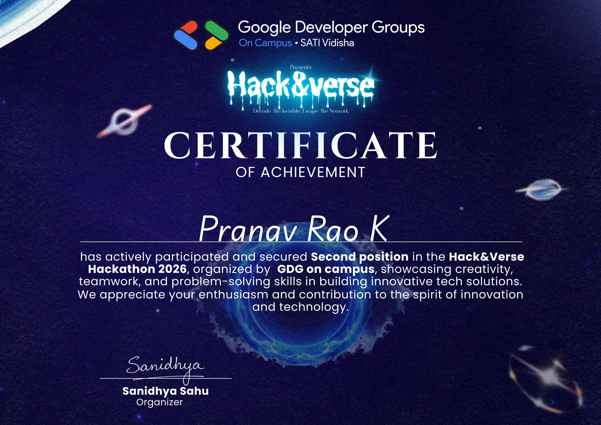 Hack&Verse achievement